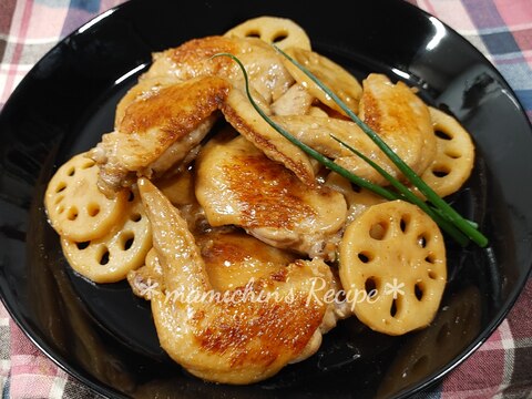 ストウブDe〜手羽先とれんこんの炒め煮